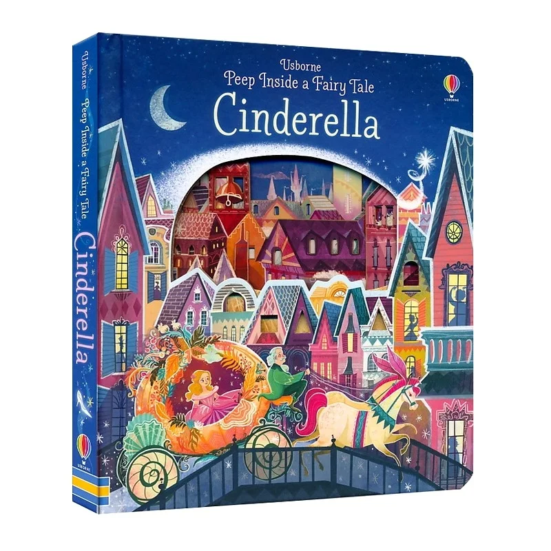 

kids book Usborne Peep Inside A Fairy Tale Cinderella English Educational 3D Flap Picture cardboard Books For Baby Children Gift