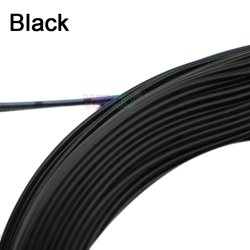 100 м/лот AWG22 2Pin 3A Номинальный Электрический светодиодный кабель изолированный белый/черный светодиодный удлинительные шнуры для электроники - Цвет: Black