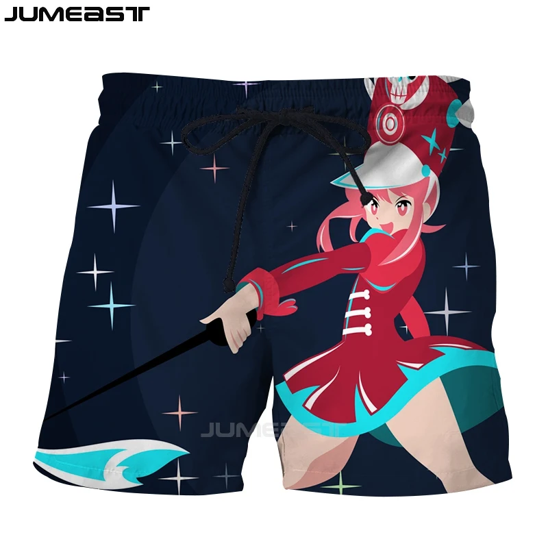 Бренд Jumeast мужские/женские шорты с 3D принтом аниме Kill La Kill, летние быстросохнущие пляжные повседневные спортивные штаны, короткие штаны - Цвет: 18
