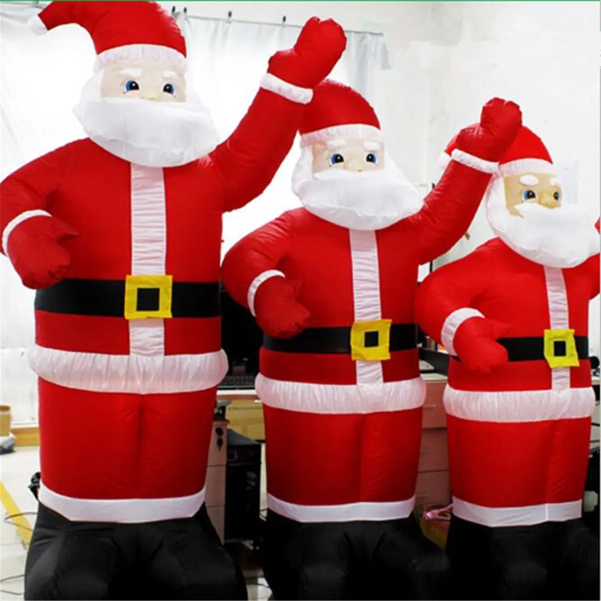 2,4 м светодиодный Надувной Снеговик Санта-Клаус с воздуходувкой для сада, наружный макет, Рождественская Декоративная фигурка, Детские Классические игрушки, штепсельная вилка европейского стандарта
