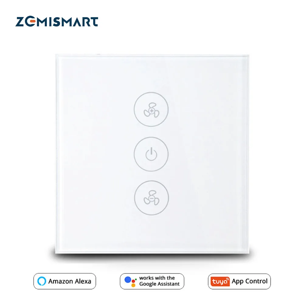 Умный выключатель потолочного вентилятора Zemismart ЕС США Alexa Echo|Смарт-гаджеты| |