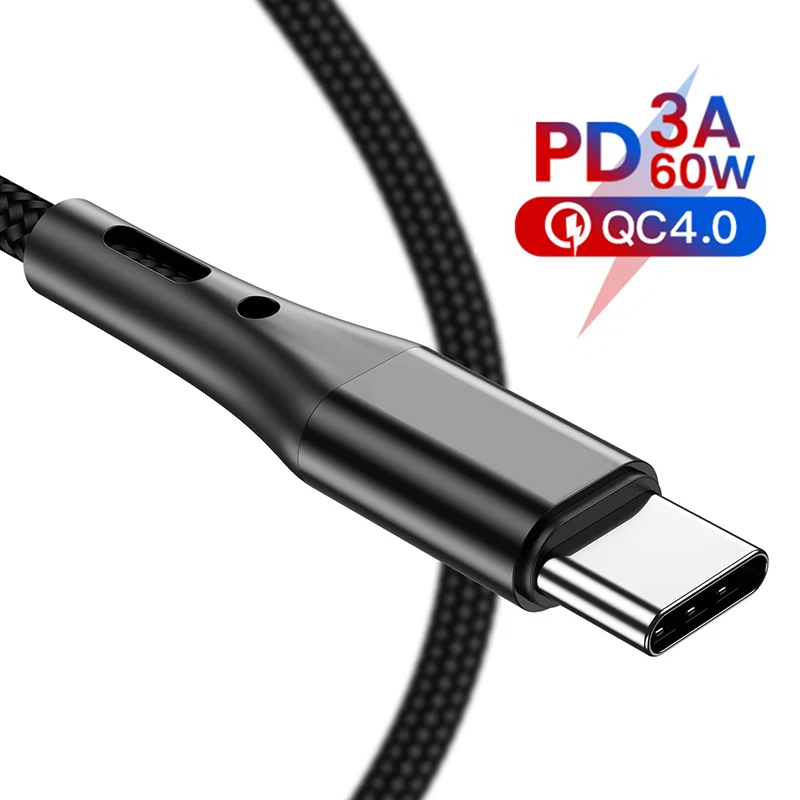 QC4.0 быстрое зарядное устройство USB Type C для USB-C 3A 60 Вт зарядный кабель передачи