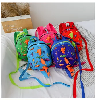 

Anti-Lost Infant Baby Dinosaur Backpack Safety Walking Harness Leash For Kids Kindergarten Preschool Bags Girls Boys School Bags