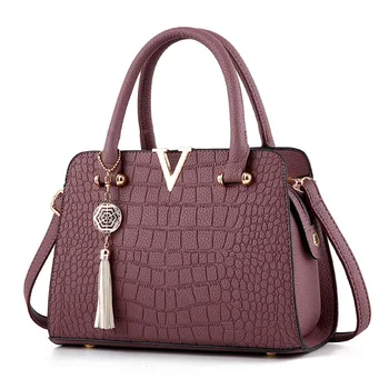

2020 New Style Women's Shoulder Bag Fashion Pu Women's Bag Crocodile Pattern Women's Handbag