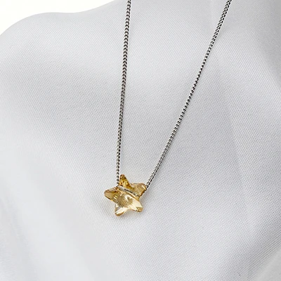 BAFFIN, простая звезда, бусы, ожерелья, подвески, кристаллы от Swarovski, серебряная цепочка, ожерелья для женщин, Офисная бижутерия - Окраска металла: Crystal GS-Rhodium
