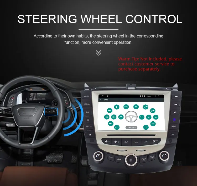 Excellent TOPBSNA Android 9.0 Car DVD Multimedia Player for Honda Accord 2003-2008 GPS Navigation 2 Din Car Radio Stereo headunit WIFI RDS 10