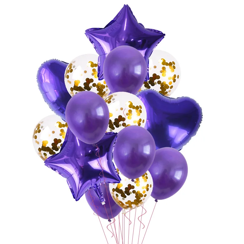 14pcs balloon set-D С Днем Рождения украшения партии Фольга Воздушные шары Блестящие Золото С Днем Рождения письмо воздушный шар 40inch 0123456789 Количество Баллоны шаров - Цвет: 14pcs balloon set-D