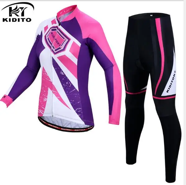 Cycling jersey set women Roupa Maillot ciclismo road Bike Anti-UV Cycling clothing autumn long sleeve jersey sets triathlon suit