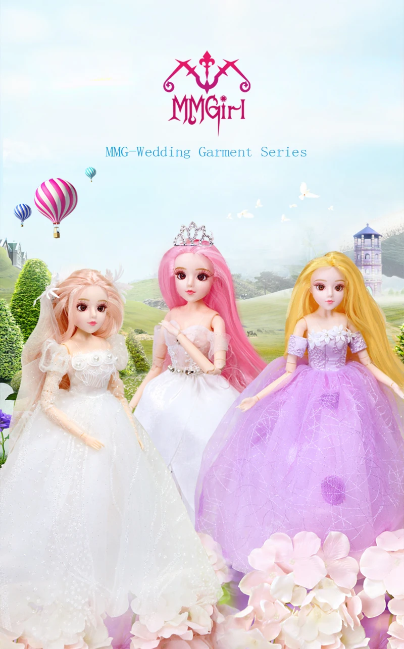 Мм для 1/6 BJD кукла принцесса свадебное платье для куклы 30 см кукла с гибкими суставами