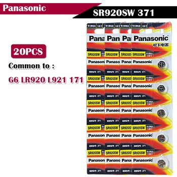 

20X Panasonic Original 1.55V SR920SW 371 AG6 Button Cell Watch Battery for Watch toy car key Calculator Silver Oxide Battery