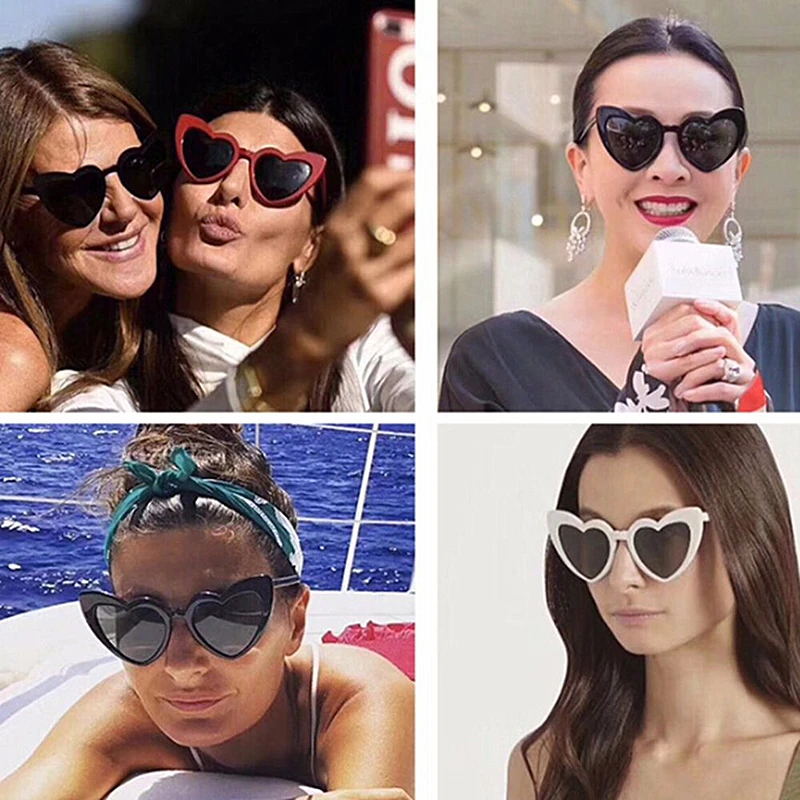 blue light blockers New Fashion Ladies Love-shaped Female Brand Designer Retro Cat Eye Sunglasses TAC Material Anti-blue Light UV400 Accessories blue light glasses kmart