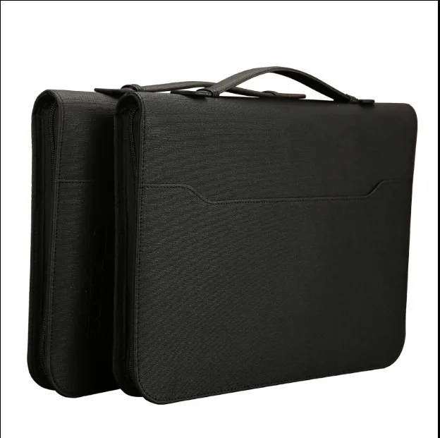A4 папка для файлов блокнот портфель с калькулятор Padfolio PU кожаный переплет менеджер органайзер для документов Застежка ручной зажим файл