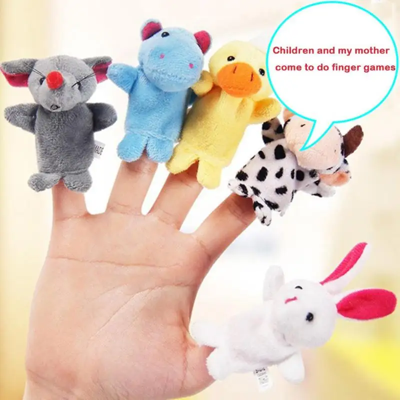 10 шт., детские игрушки, креативные мини мягкие Мультяшные милые животные, пальчиковые кукольные игрушки, куклы, говорящая история, реквизит
