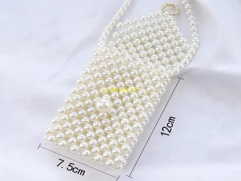 Retro Handmade Pearl Messenger Bag Mini Designer Handbag Shoulder Bag Girls Lady Kids Elegant Ins Coin Purses