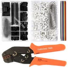 

SN-28B Crimping Tool Kit with 1550PCS 2.54mm Dupont Connectors and 760pcs 2.54mm JST-XH Connectors Kit