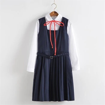 

Japanese Class Uniforms School Uniforms Student Uniforms Long Sleeve White Shirts Vest Dresses Suits Schoolgirl JK Uniforms