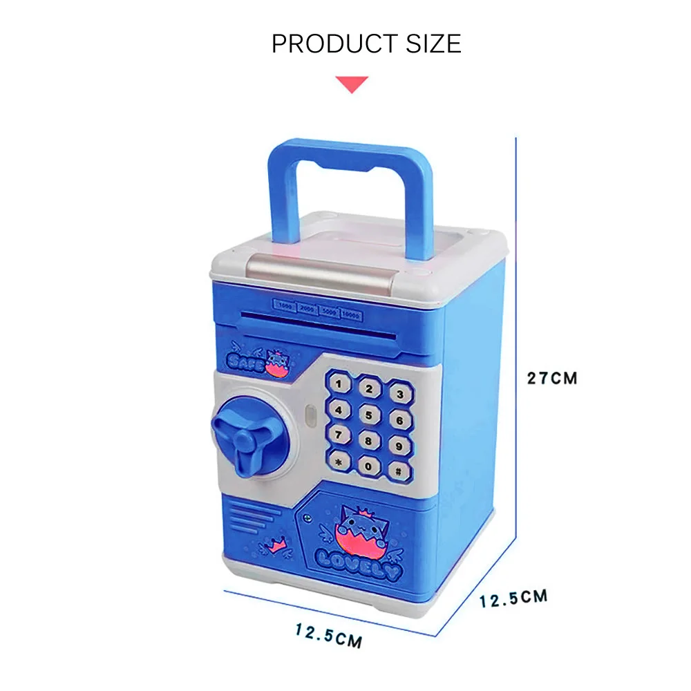 Мультфильм ATM Копилка пароль денежная монета может деньги банк с RGB светильник игрушка на день рождения подарки детям Рождество Хэллоуин подарок