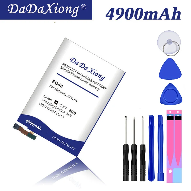 

DaDaXiong Original 4900mAh EQ40 For Motorola Moto Droid Turbo XT1225 XT1254 Phone Battery