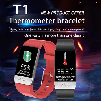 

2020 Smart Watch T1 Clock Blood Oxygen Heart Rate Tracker Sleep Immunity Monitor Waterproof Watch for Men Women Smartwatch