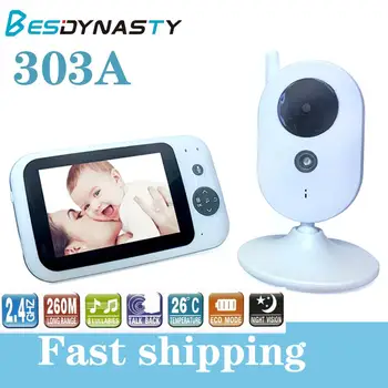 

303A 3.5 inch Wireless Video Color Baby Monitor Baby Nanny Security Camera Night Vision Monitor baby room 2 Way Talk Temperature