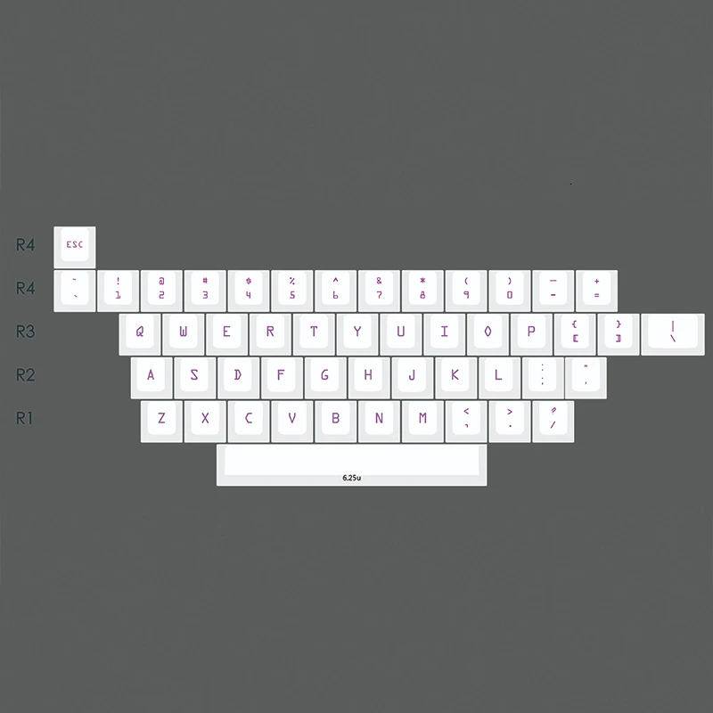 CW-Bane Белая вишня профиль Keycaps краситель Sub фиолетовый шрифт цвет PBT Keycap для механической клавиатуры Gh60 Xd60 Xd84 Tada68 87 96 104 - Цвет: CW-Bane