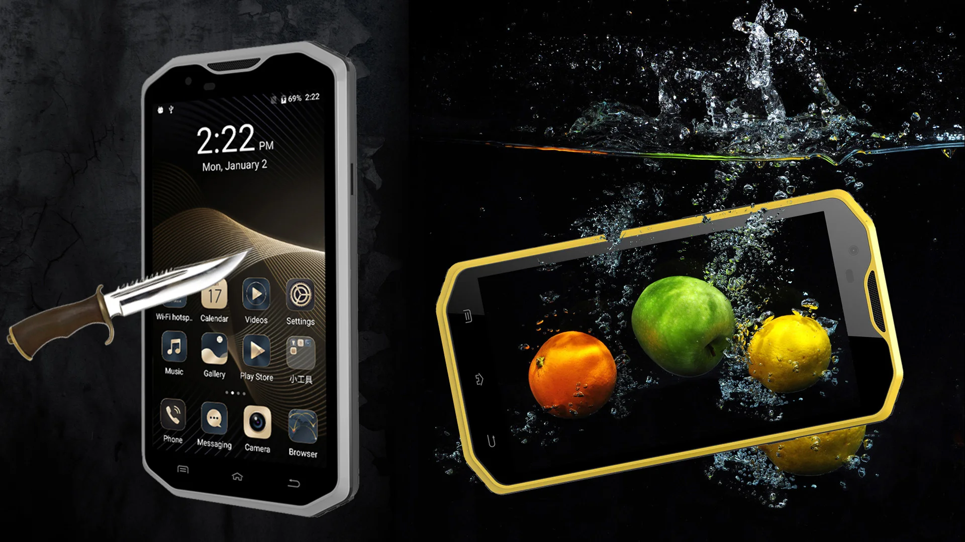 Kenxinda W8 5,5 ''Andriod 5,1 IP68 Водонепроницаемый 4G смартфон MTK6753 Восьмиядерный 2 ГБ+ 16 Гб 3000 мАч 8.0MP мобильный телефон