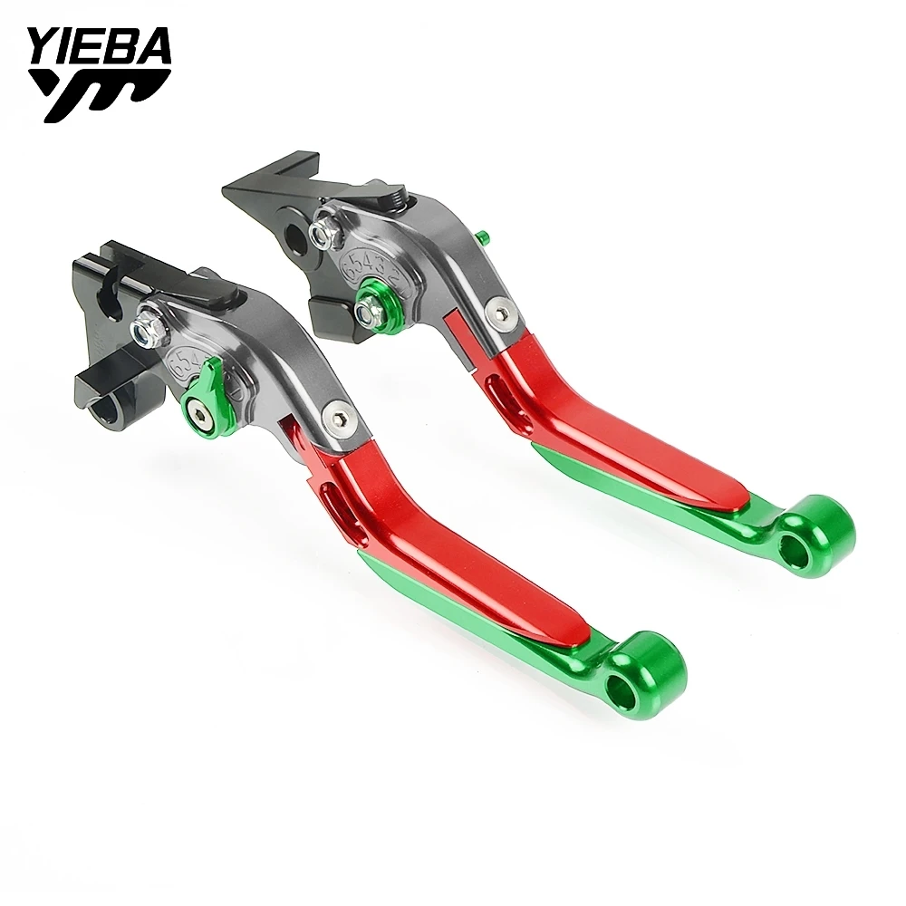 Для KAWASAKI Z1000/ZX10R/ZX12R/ZX6R/ZX636R/ZX6RR/ZX9R Тормозная ручка мотоцикла регулируемые складные тормозные рычаги сцепления