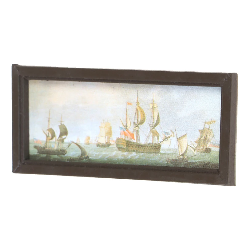 1:12 Dollhouse Miniature Picture in Photo Frame Mural Wall Paintings Decoration |