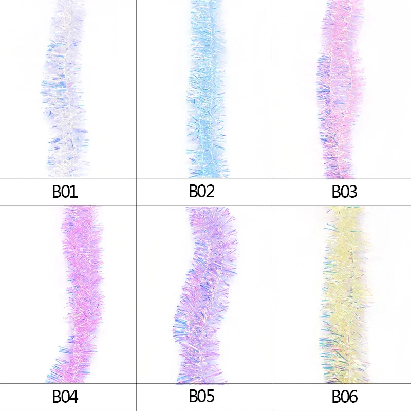 1 шт., 2 м, 3/5 см, ширина, Разноцветные Украшения для рождественской елки, вершины, лента, гирлянда на год, Рождество, трость, мишура, вечерние принадлежности