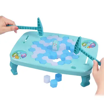 

Creative Funny Save Breaking Ice Game Table Wall Penguin Blue Colors Toy Parent-child Interactive Educational Toys For Baby