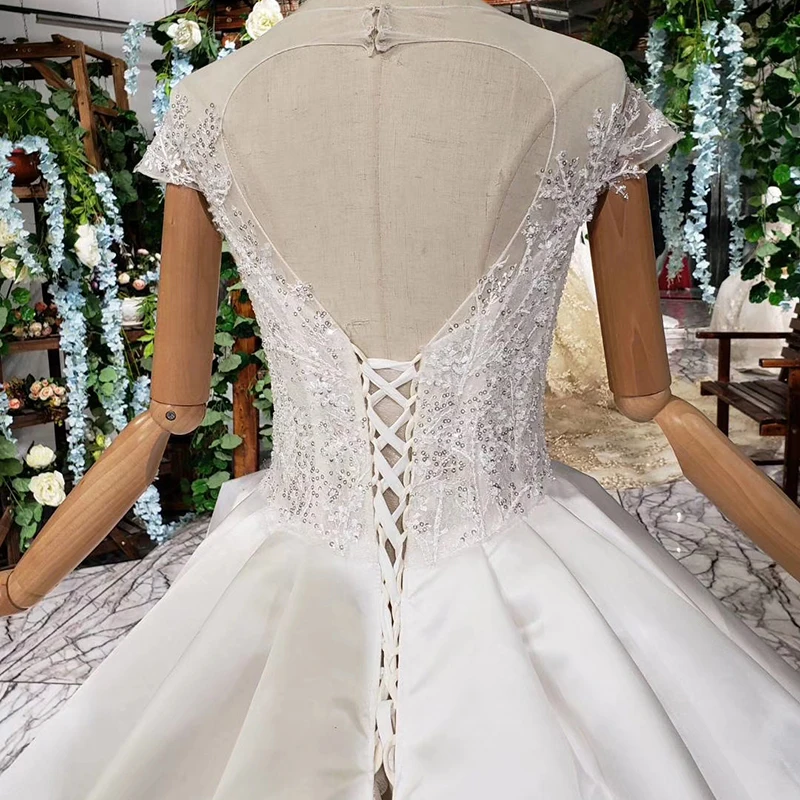 Lady Elegant Mermaid Modest Wedding Dresses for Women Bridal Gown Plus Size  | eBay