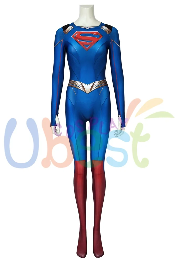 Супергерл Костюм для косплея с плащом Kara Zor-El Supergirl сезон 5 с 3D принтом Ver.2