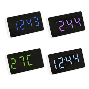 

LED Mirror Clock Electronic Alarm Clock with Time/Calendar/Temperature Alarm DXAB