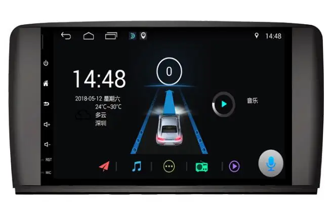 

9" Octa core 1024*600 HD screen Android 8.1 Car GPS radio Navigation for Benz R Class W251 2006-2012 with 4G/Wifi DVR OBD 1080P