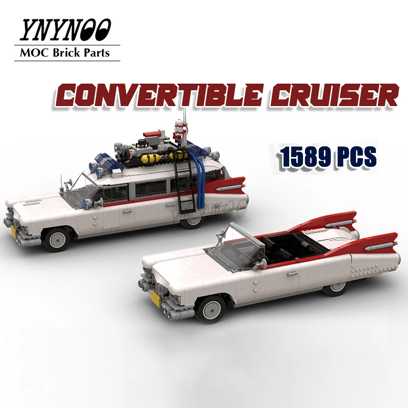 Конструктор MOC кирпичи трансформер Круизер автомобиль 1959 игрушки сделай сам