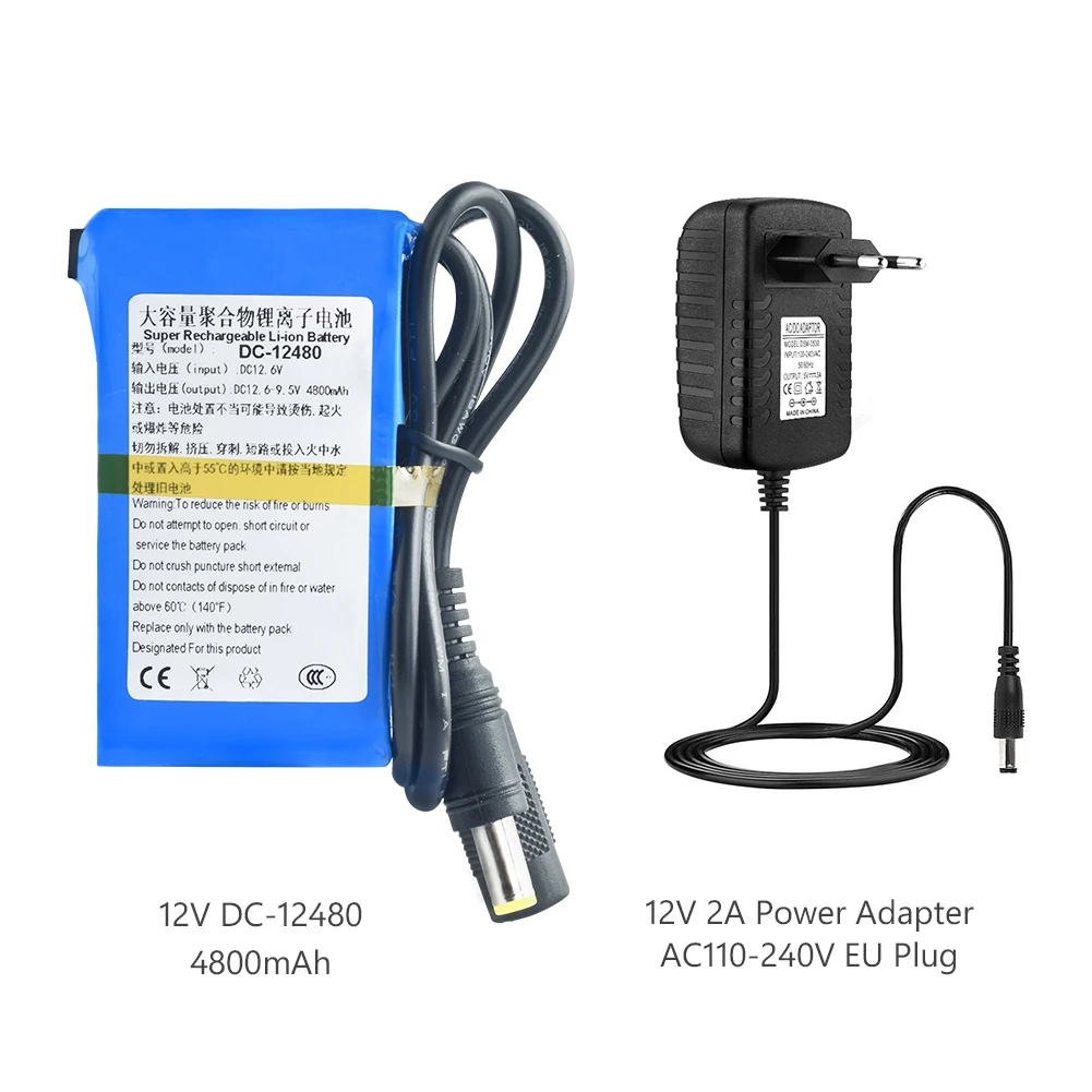 Panasonic портативный супер DC-12480 4800Mah Аккумулятор Перезаряжаемый комплект литий-ионный батарей Емкость 12,6 v CCTV Cam Monitor