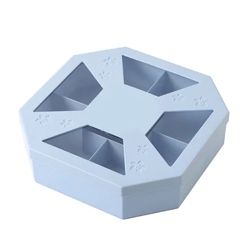 

Cookie Box Compartment Container Waterproof Dustproof Stacked With Lid Party Snack Tray Visible Food Storage Home Candy Holder