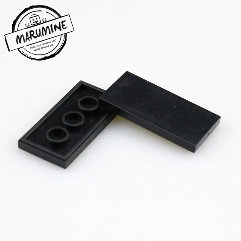 MARUMINE 200 шт. 2x4 плитка строительные блоки кирпичи-пластины 87079 MOC блокирует обучение Развивающие игрушки для детей - Цвет: Черный