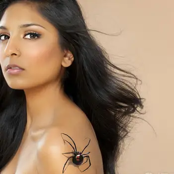 

Black Spider 3d Waterproof Temporary Tattoo Stickers - One Sheet