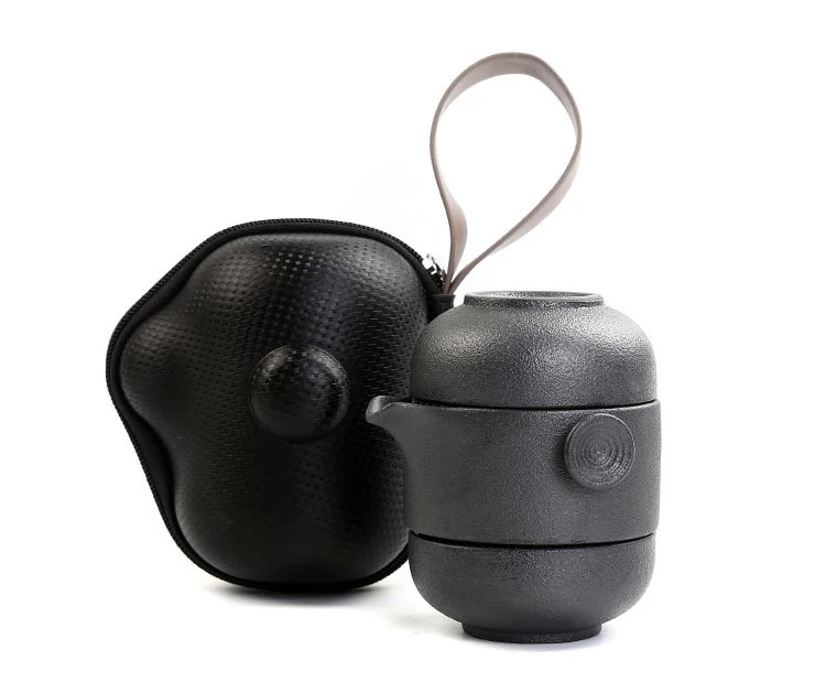 Китайский официальный керамический чайник, чайники gaiwan с 2 чашками для пуэр, набор чайников, портативный чайный набор для путешествия, посуда для напитков