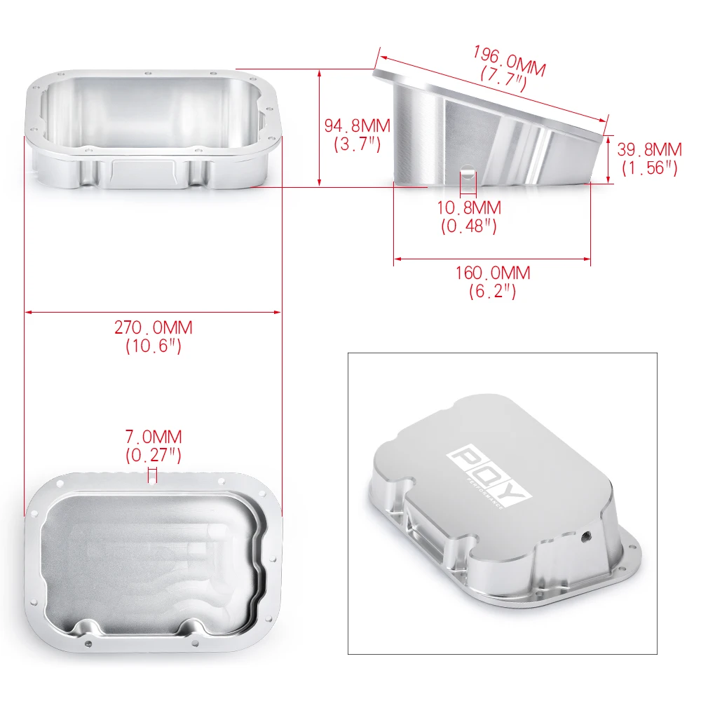 CNC Aluminum Engine Oil Pan For 09-on Nissan R35 GT-R VR38 CBA DBA LHD&RHD Deep Wet Sump Oil pickup extension 1.5+ Capacity
