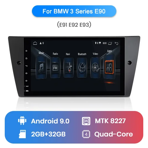 Junsun 2G+ 32G Android 9,0 carplay 1 din автомагнитола стерео Мультимедиа Видео плеер для BMW E90 E91 E92 E93 gps Навигация dvd DS - Цвет: 2GB - 32GB