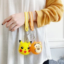 Милый мультфильм аниме напульсники мягкий силикагель Монета Сумка для женщин маленькая молния круглая сумка для девочек Забавный портативный мини-кошелек с ремешком