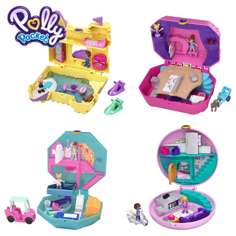 Polly Pocket Mini Dolls World Tiny Twirlin' музыкальная шкатулка для балета компактный игровой