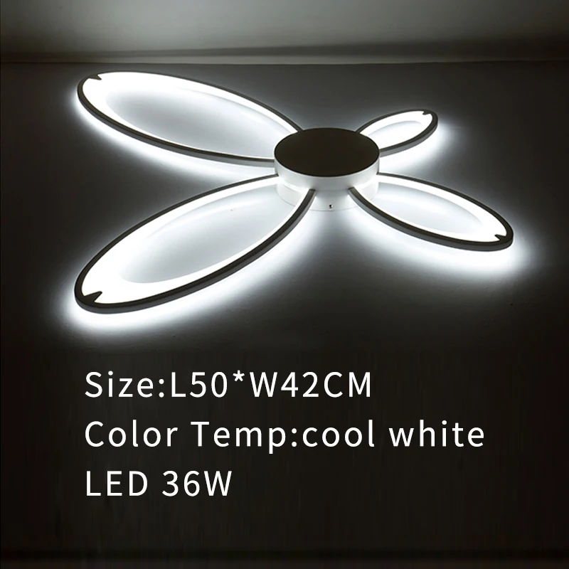 COOL WHITE D50CM Современный светодиодный акриловый потолочный светильник ing в спальне, гостиной, потолочный светильник, кухонный светильник, белый Потолочный светильник - Цвет корпуса: COOL WHITE D50CM