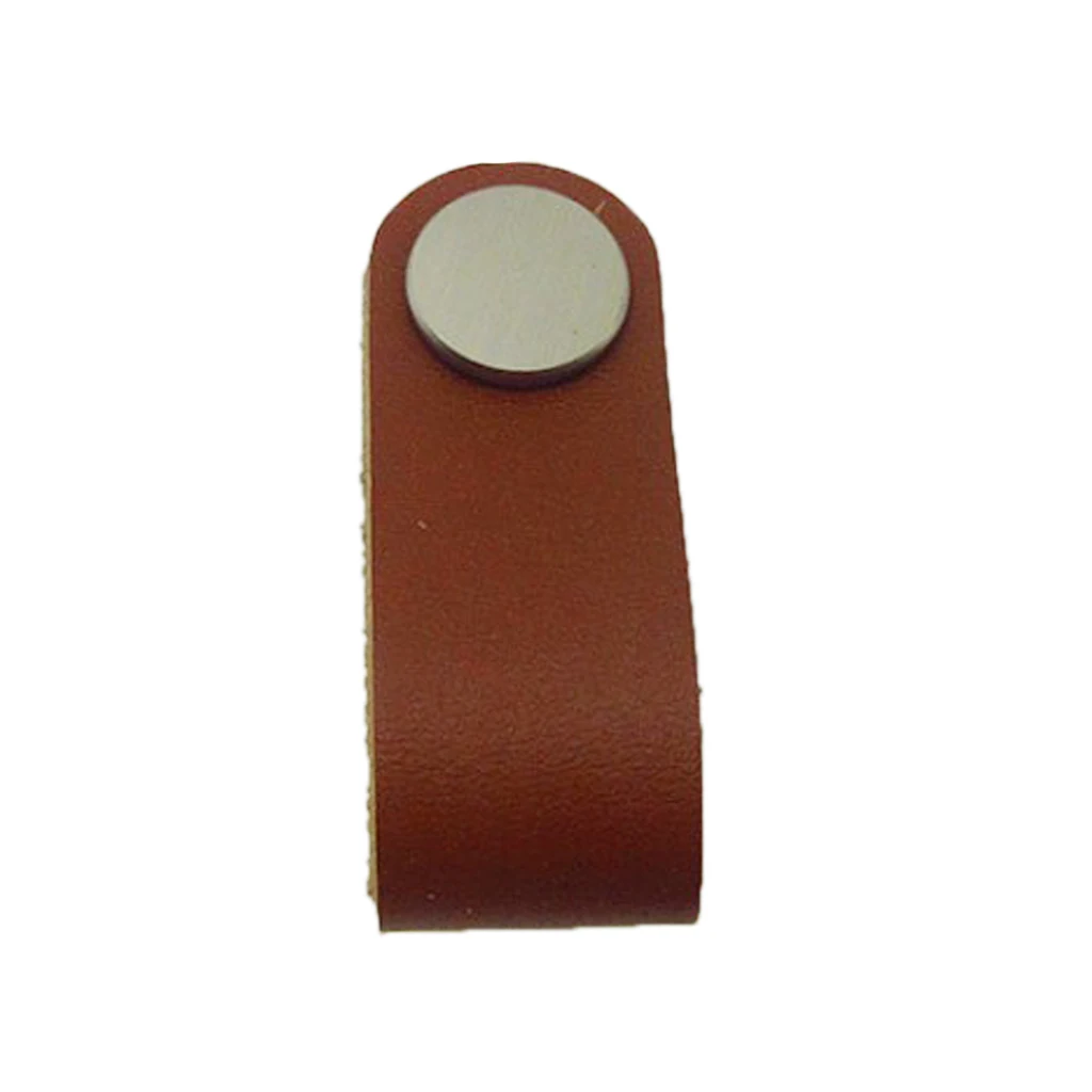 10x PU Leather Handles Cabinet Drawer Dresser Closet Replacement Suitcase Handle Pulls