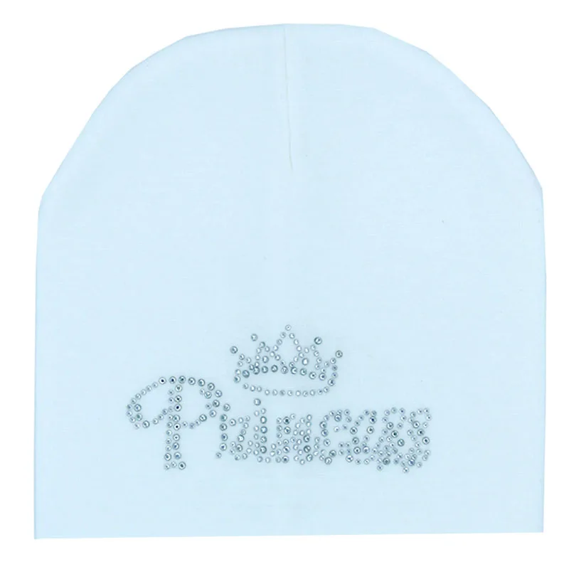 Baby boy and girl hat Autumn winter princess prince diamond Baby girl Hat Boy Cap Kids cotton Beanie bonnet cap Skullies Beanies