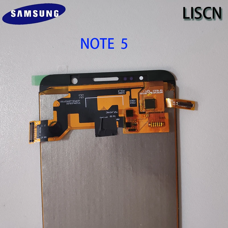 

100% ORIGINAL Assembly LCD For SAMSUNG Galaxy Note 5 Display LCD Touch Screen Note 5 N920A N9200 SM-N920 N920C Replacement Parts