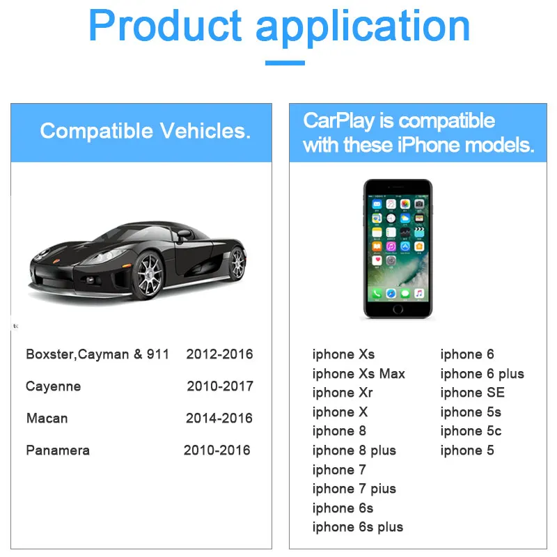 Беспроводная Apple Carplay для Porsche Cayenne Macan Cayman Panamera Boxster 718 911 PCM3.1 Android Auto игровой