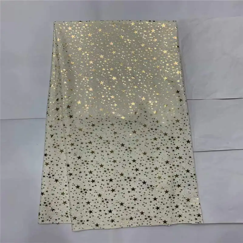 Дизайн высокого качества Швейцарский хлопок печать металлизированная Ткань 5 ярдов для дам свадебное платье! LXF9231